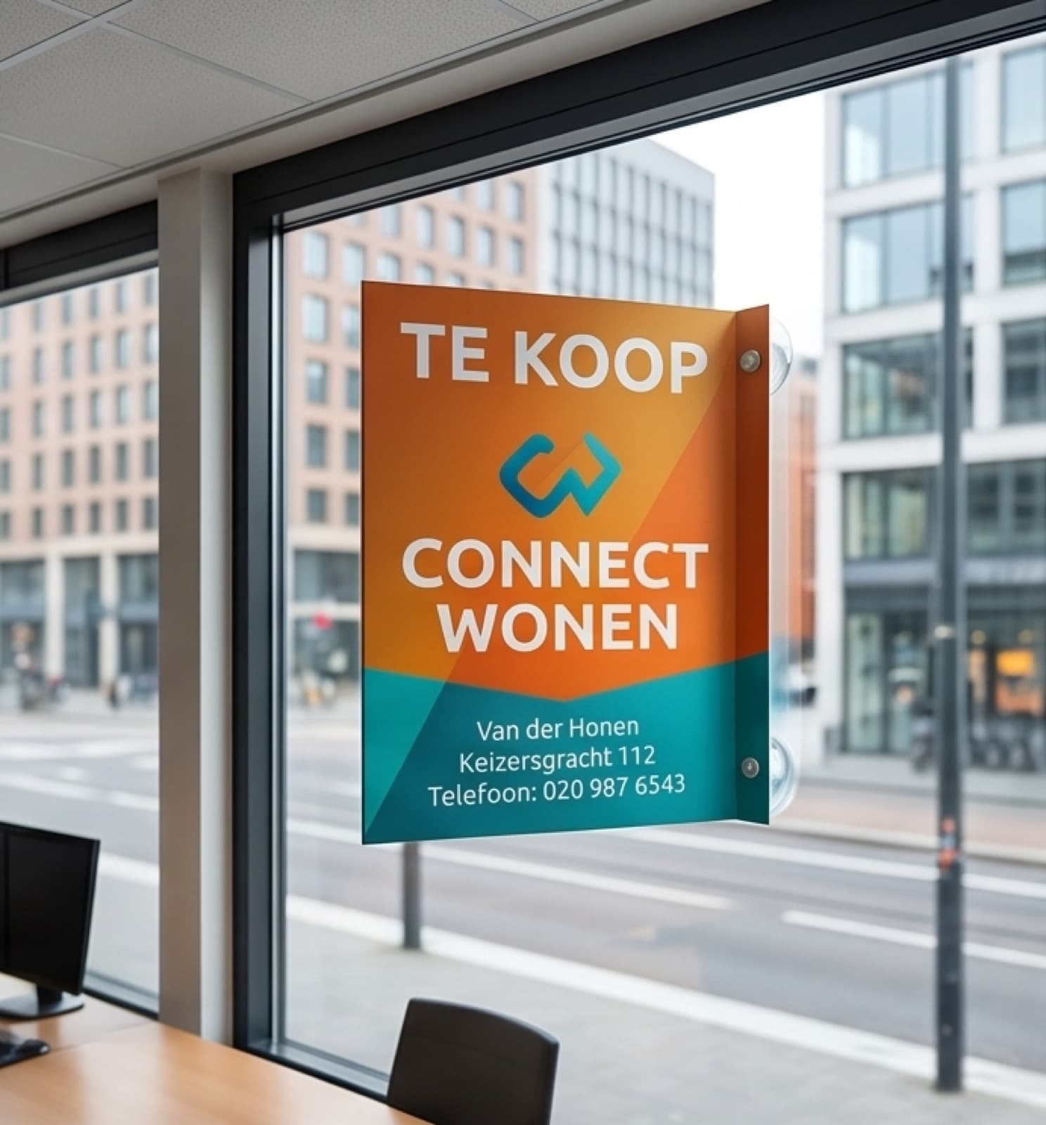 Makelaarsbord — V-bord van ReclameBordenLab