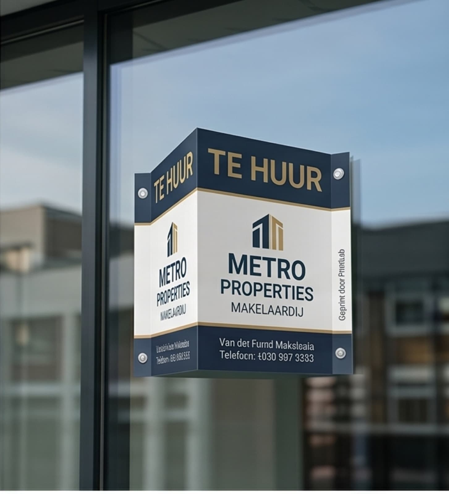 Makelaarsbord — V-bord van ReclameBordenLab